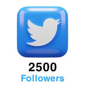 2500 twitter followers